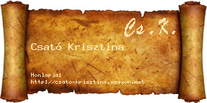 Csató Krisztina névjegykártya