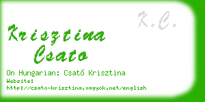 krisztina csato business card