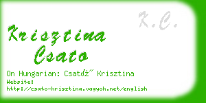 krisztina csato business card